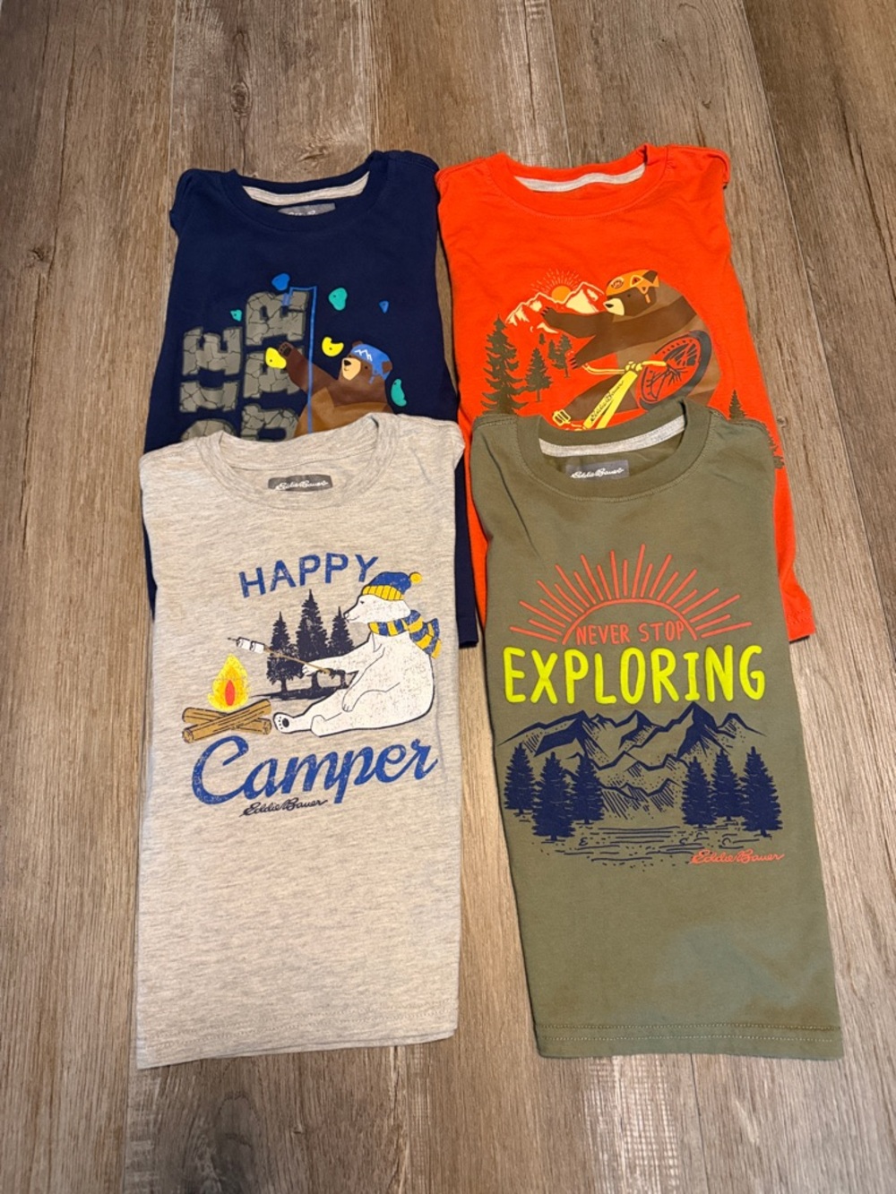 Eddie Bauer Kids Bundle of 4 Graphic Long Sleeve Tees